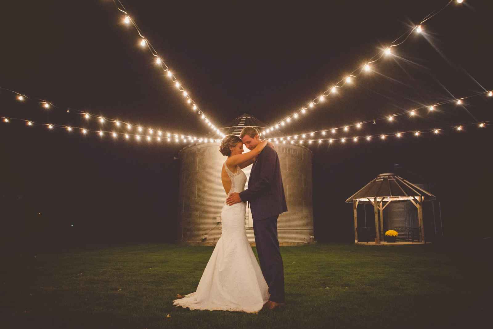 stringed lights wedding