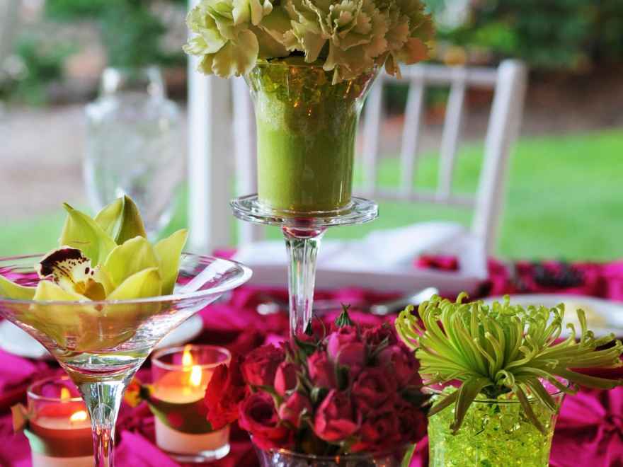colorful outdoor floral display
