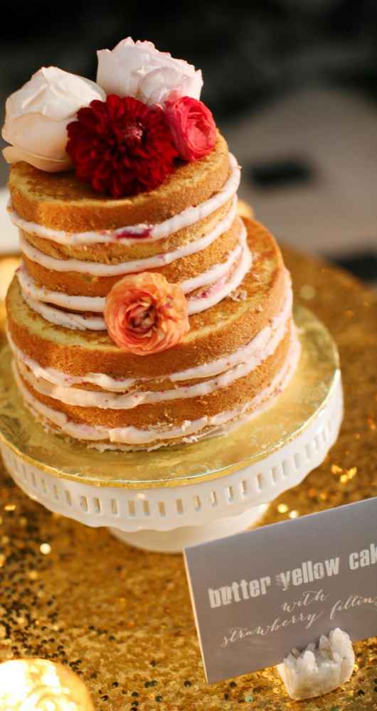 glittery wedding cake
