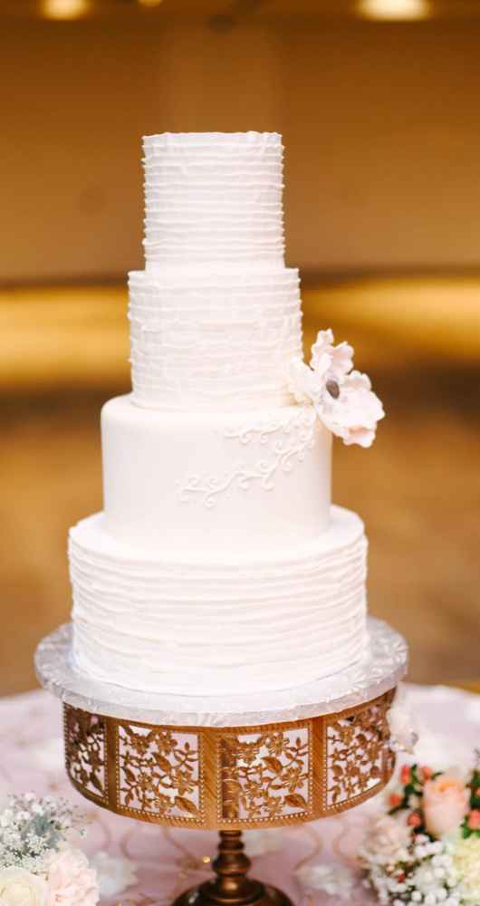 four tiered wedding cake