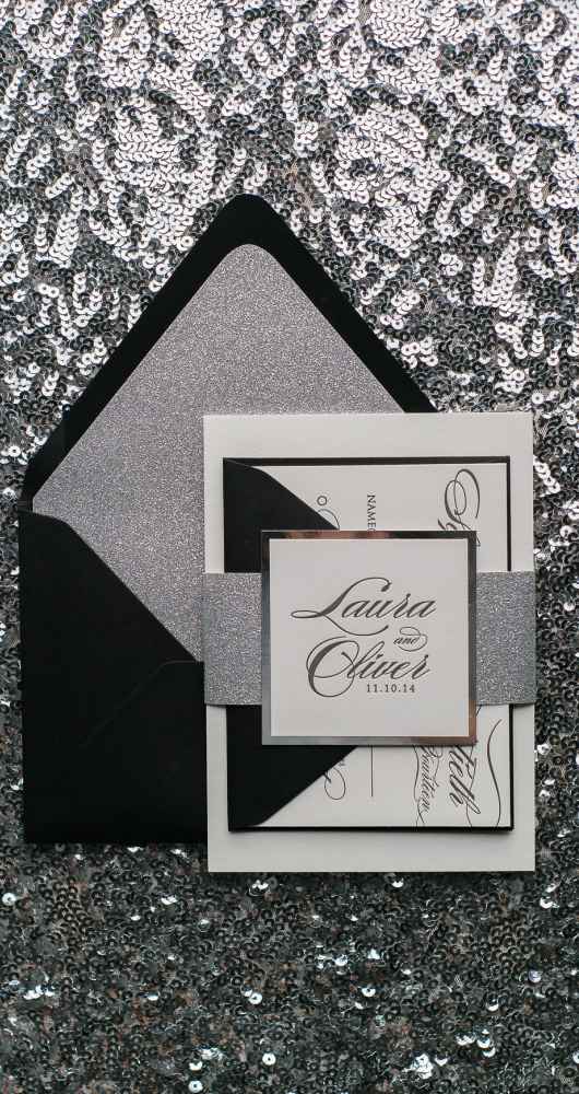 silver invitations