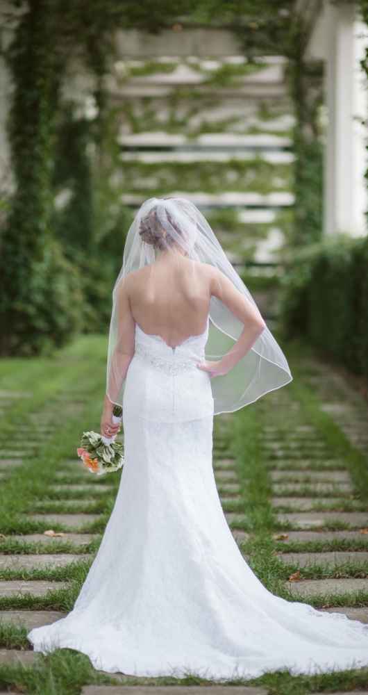 back of wedding dress