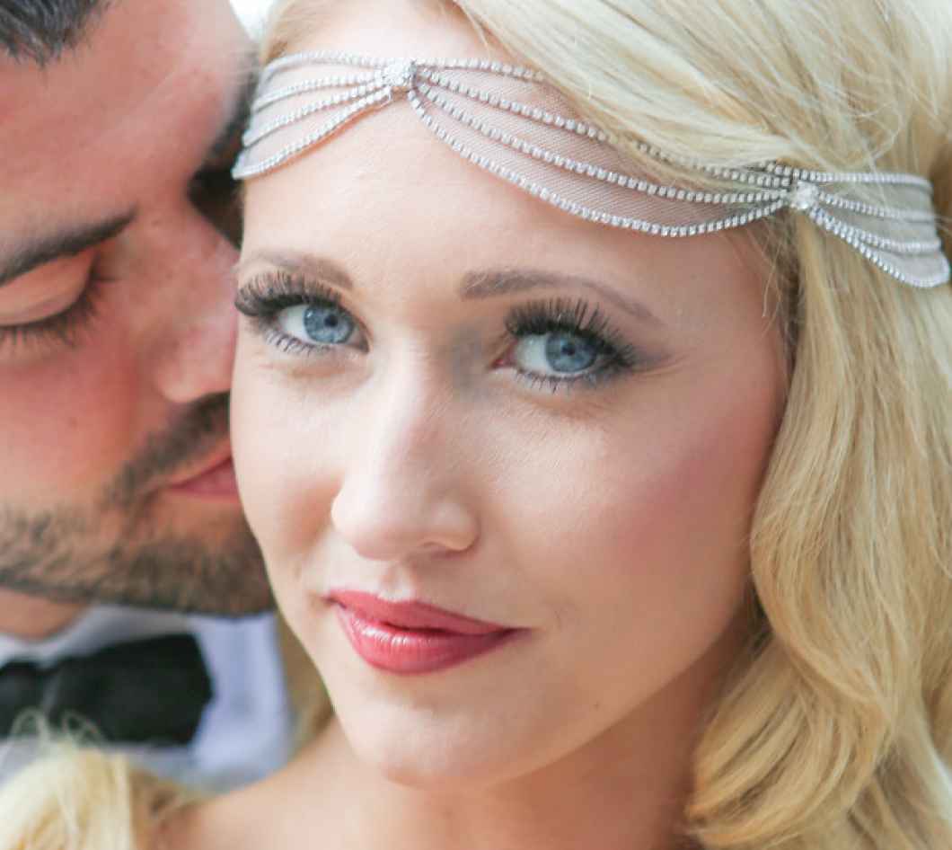 gorgeous makeup on bride