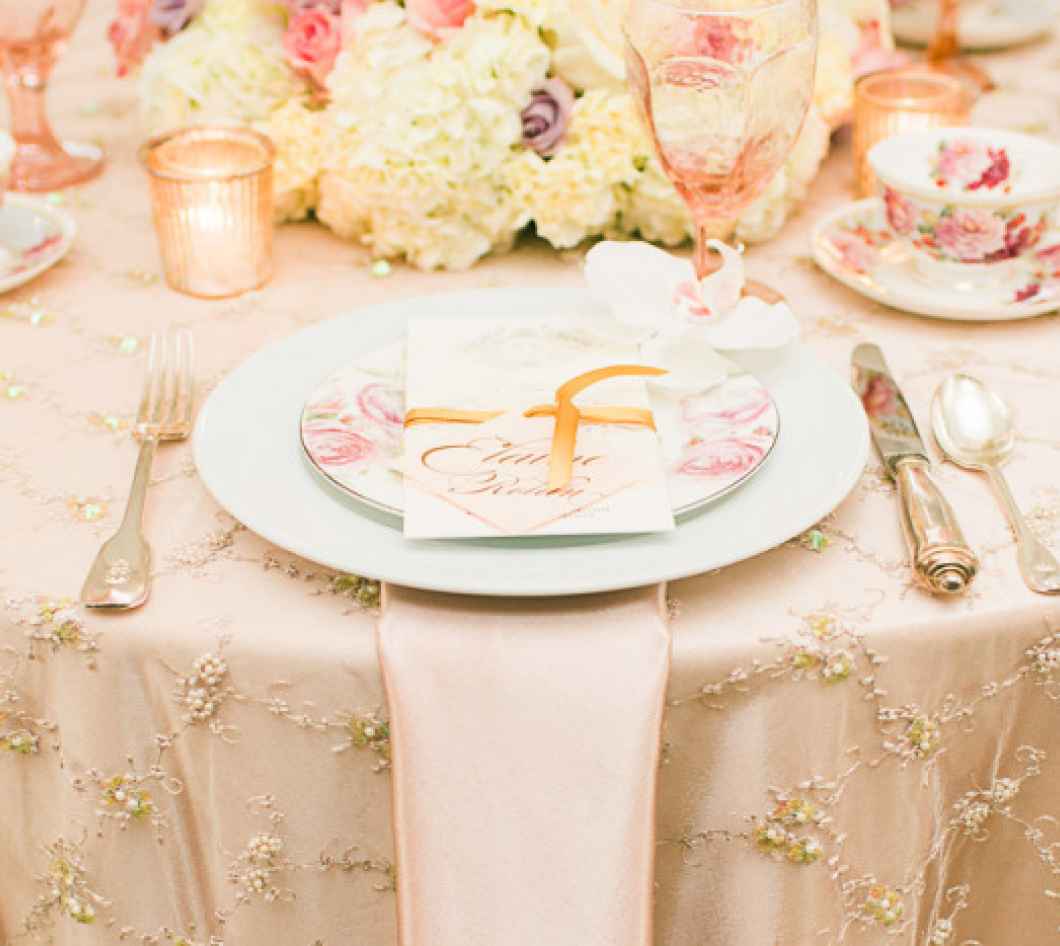 plate on beautiful tablescape