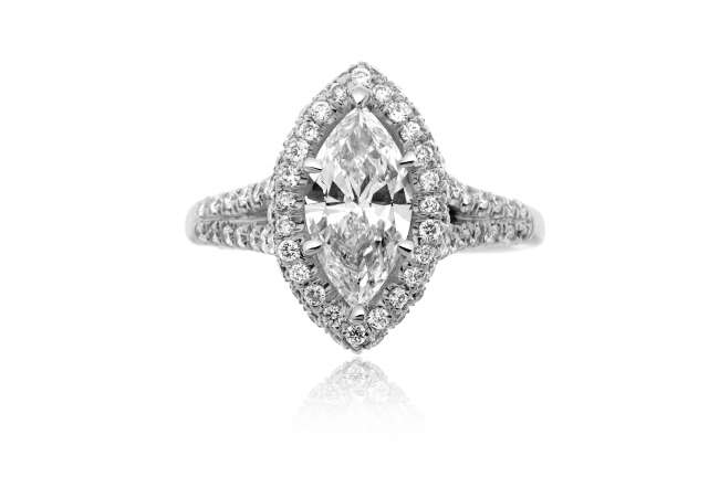 Marquise Cut Engagement Ring