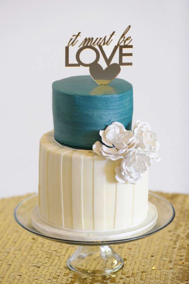 Two-Tiered Cake With Custom Topper