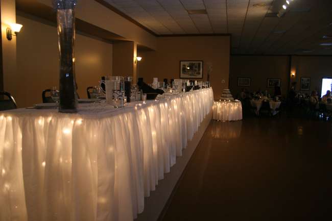 Head table at reception