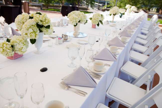 Outdoor banquet table