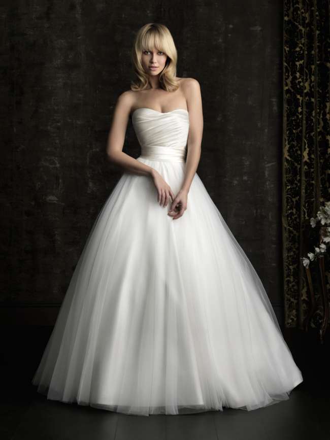 Strapless, Satin & Tulle Ball Gown