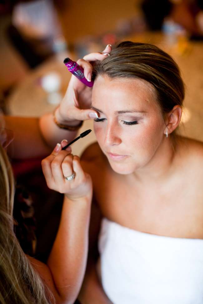 Bride prepping for the big day