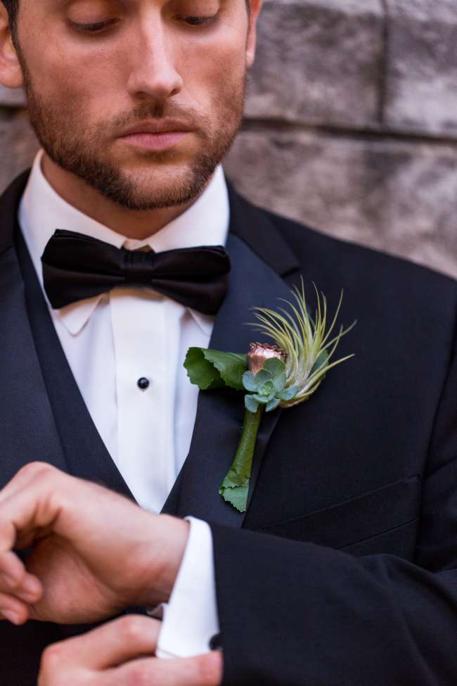 Groom With Bow Tie & Boutonnieres
