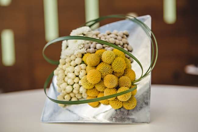 Modern, Yellow & Silver Bouquet