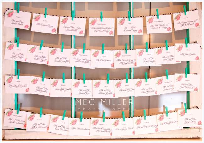 Name cards for table seatings