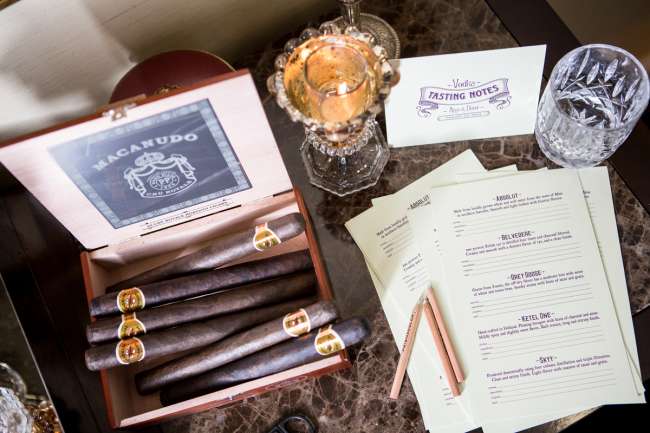 Cigar & Vodka Table & Reception