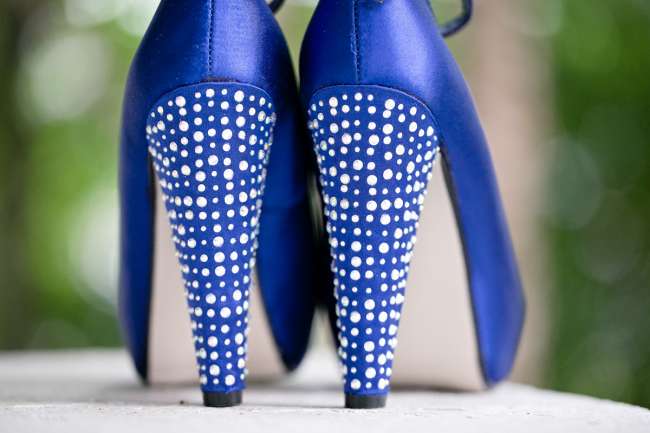 Royal Blue Embellished Heels