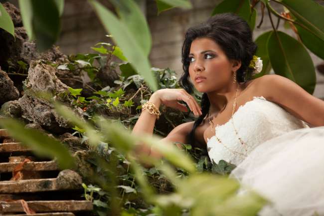 A Bride in the Greenery