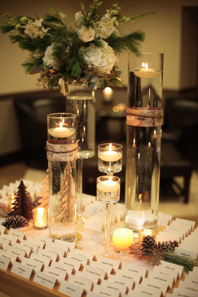 glass vase and candles