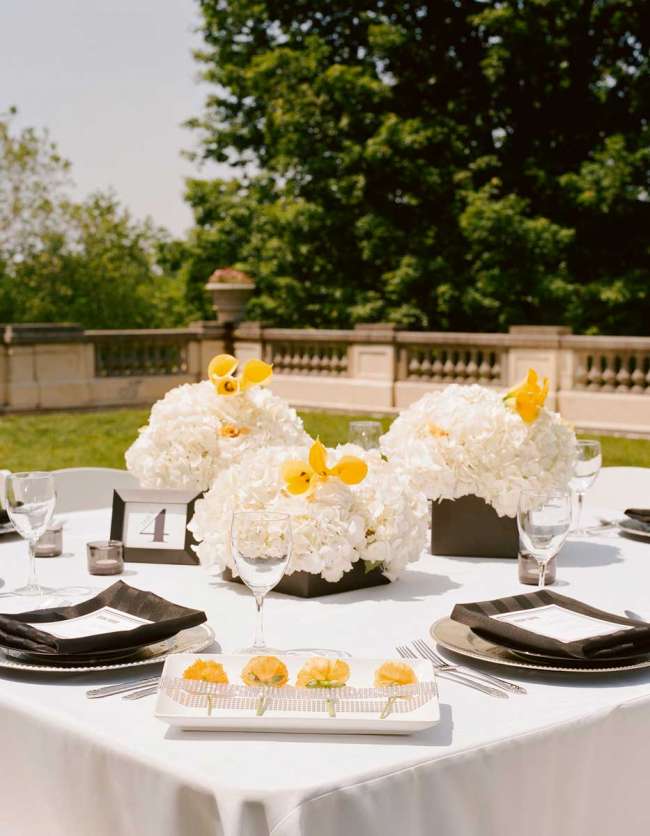 Outdoor Reception Table Setting