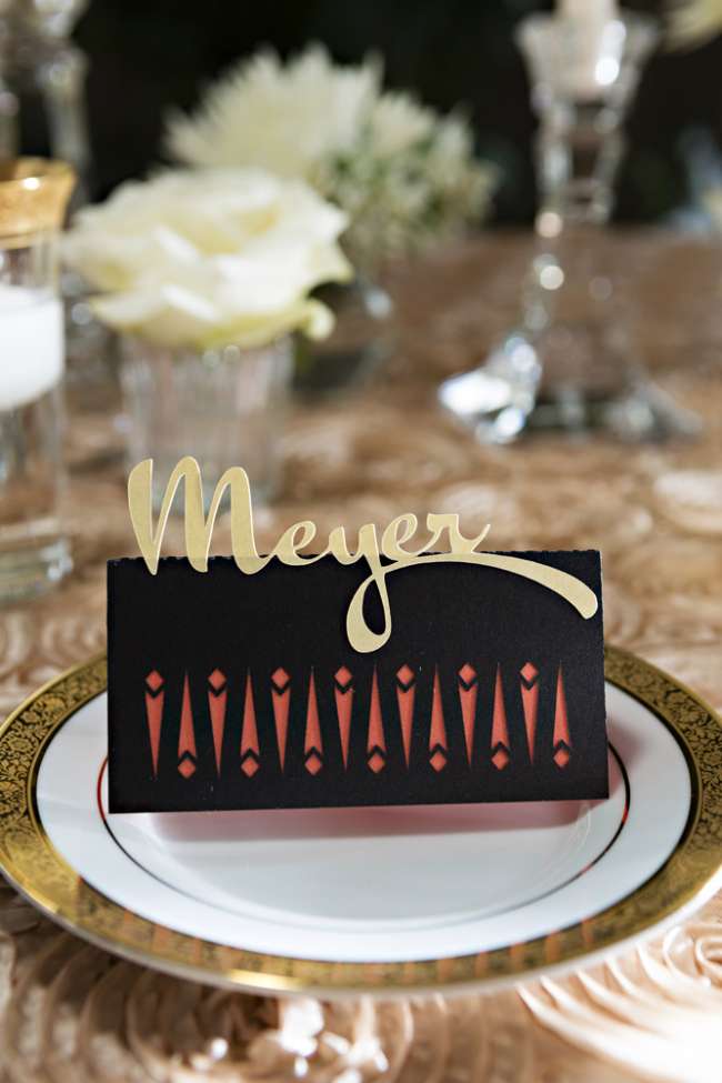 Place card at the head table