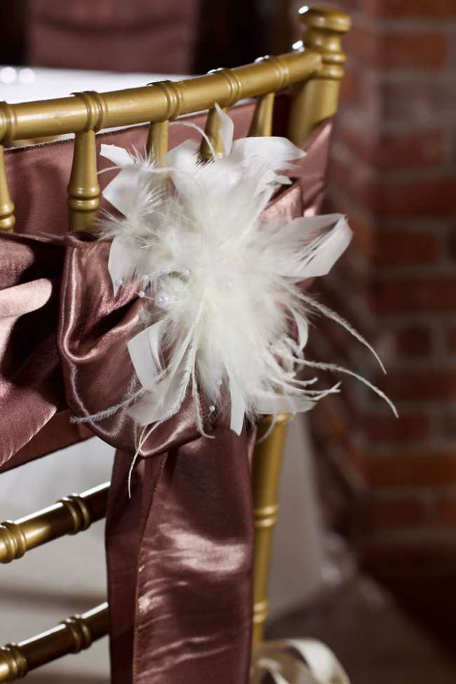 Chair Sash with Feathers
