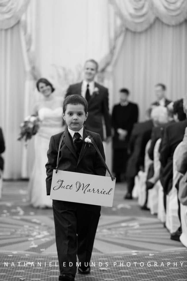Ring bearer with cute sign
