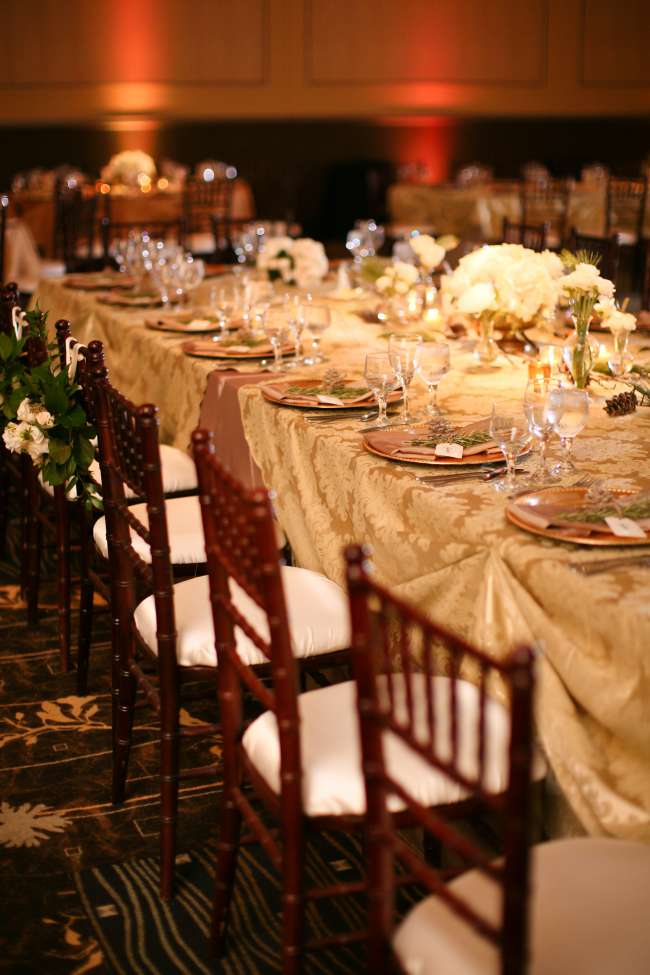 dressed up banquet table