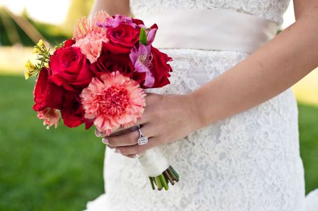 Red, Coral & Pink Bouquet