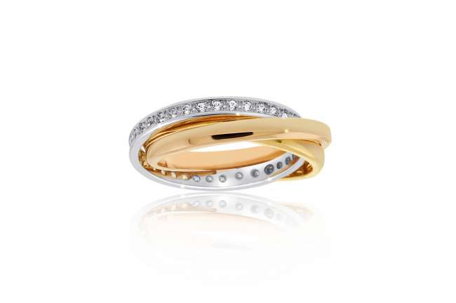 Two-Toned Twisted Wedding Band