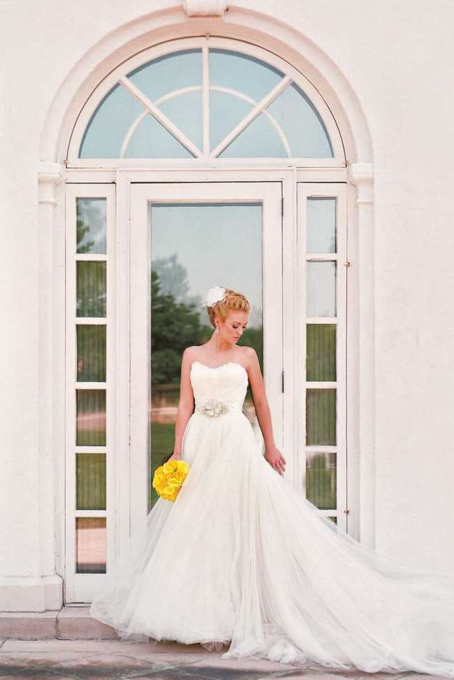 Bride with Yellow Bouquet