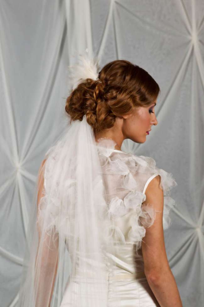 Bride with Updo and Veil