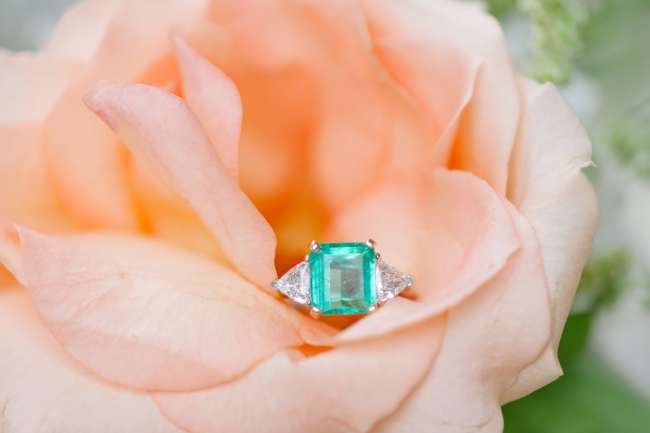 Stunning princess cut engagement ring