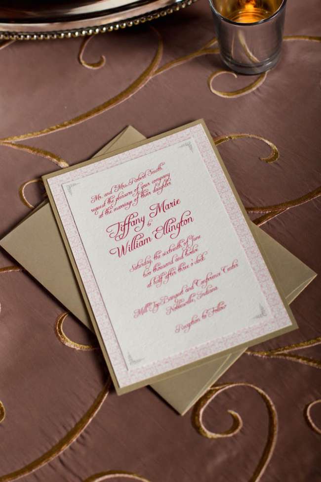 Pink and Gold Stationery
