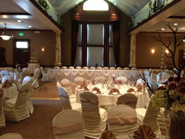 Tables at wedding reception