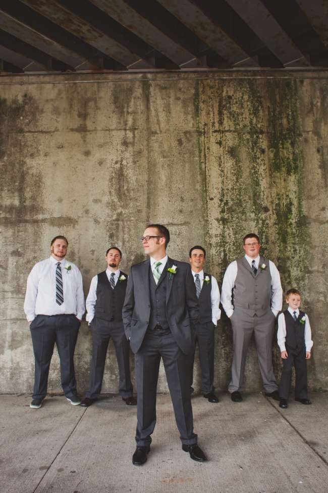 Groom With Mismatched Groomsmen & Ring Bearer