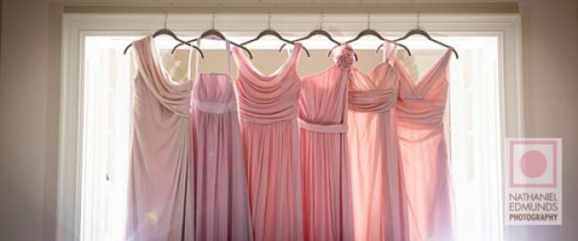 Mismatched blush bridesmaid dresses