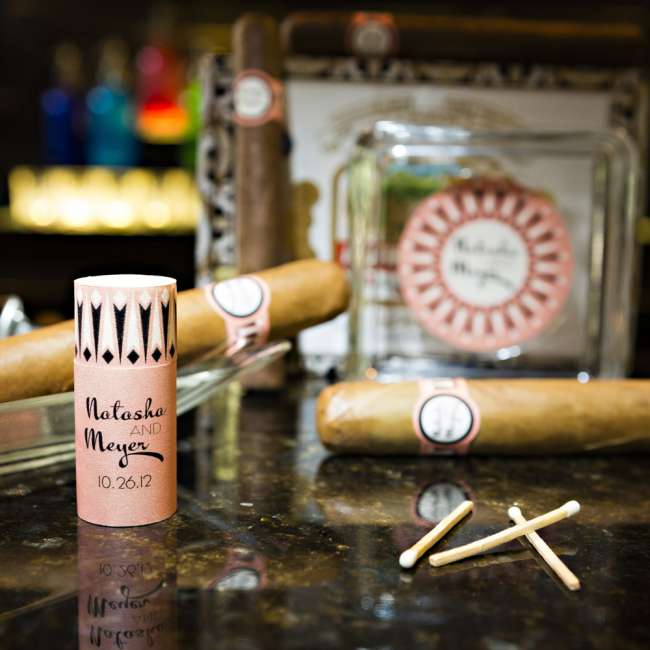 Custom matches and cigars with branding