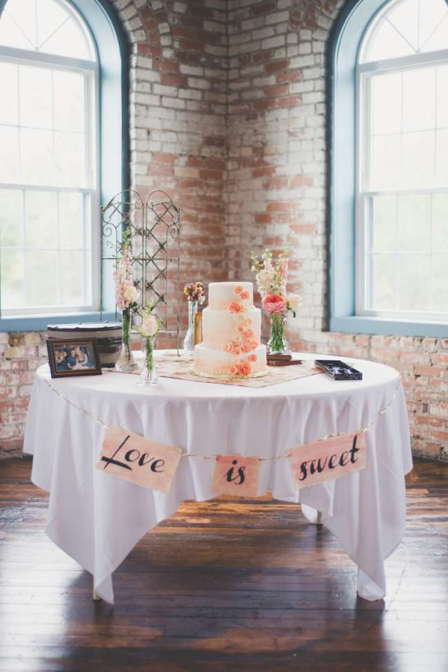 "Love is Sweet" Cake Table