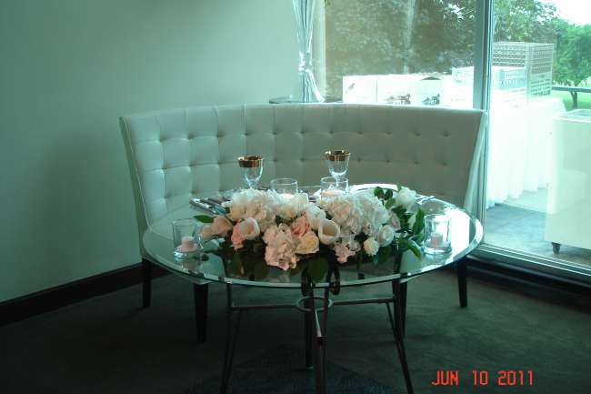 Elegant Sweetheart Table at Elcona Country Club