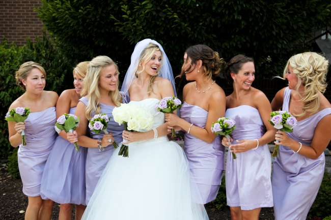Bridesmaids in Lavender