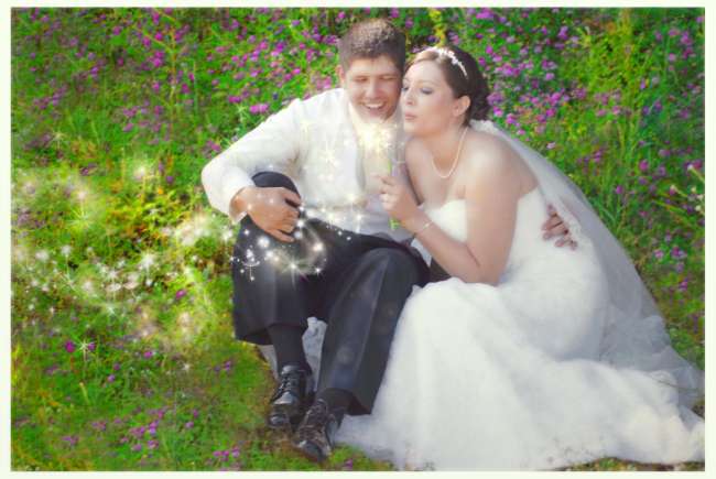 Bride and Groom at Elcona Country Club