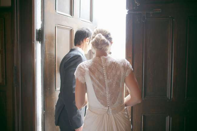 Lace Wedding Gown With Buttons 