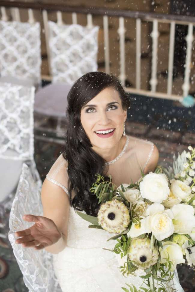 Bride With Fake Snow