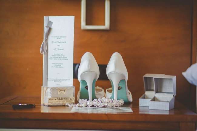 White and Silver Wedding Details