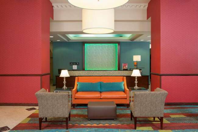 Our lobby offers a warm welcome and a comfortable place for your guests to gather. 