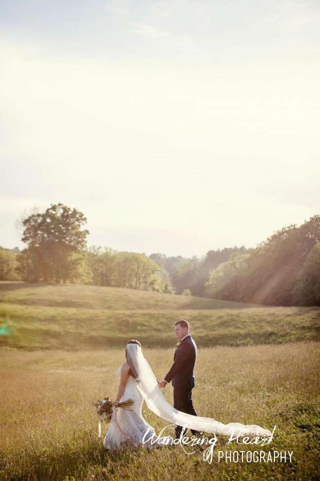 Couple in the Field with beautiful view