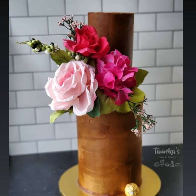 2 Tier Chocolate Wedding Cake