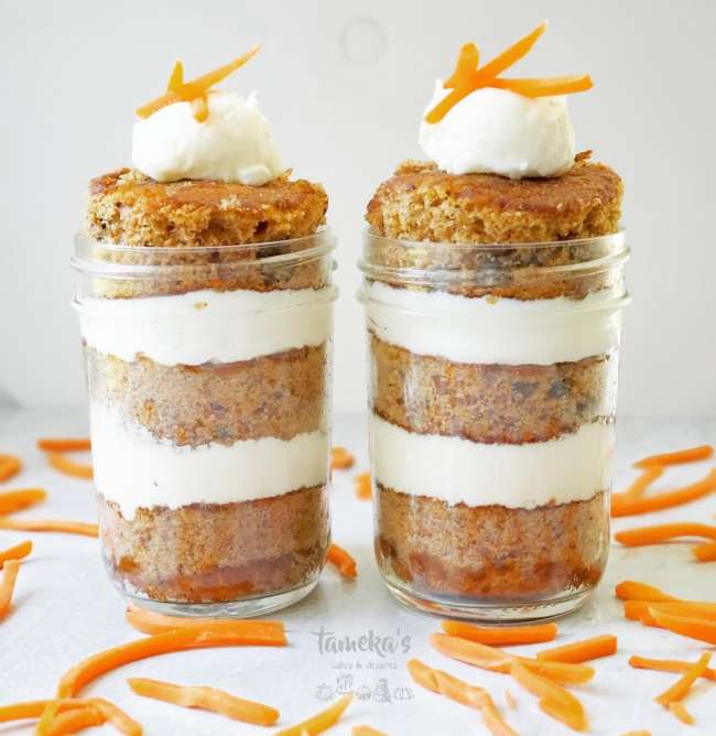 Carrot Cake - MASON JAR CAKES