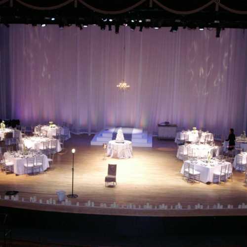 Morris Performing Arts Center Stage Wedding Reception