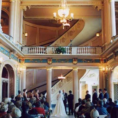 Wedding Ceremony in Morris Performing Arts Center Grand Lobby