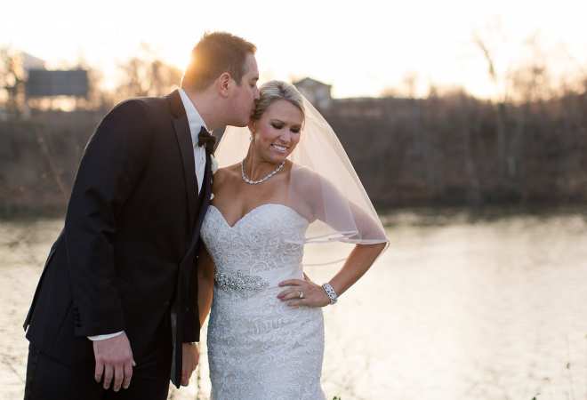 wedding at sunset